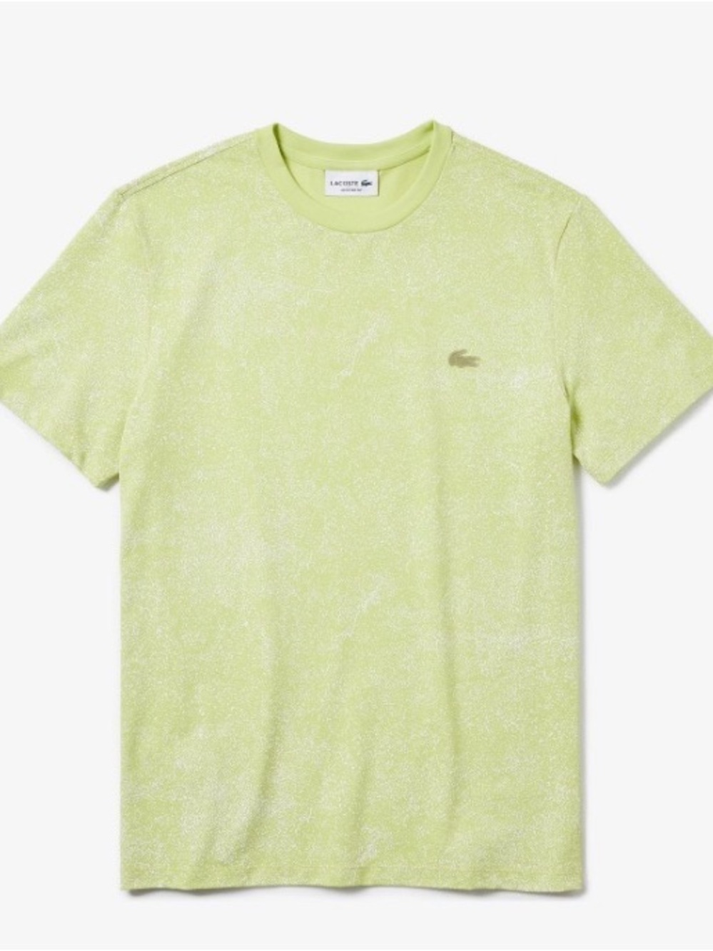 Lacoste Men’s Light Lime Crew Neck Short Sleeve Tee